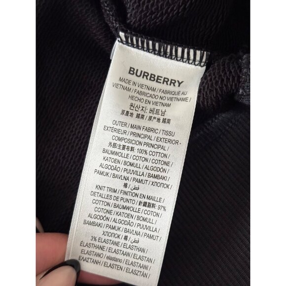 Burberry Womens Medium Black Crewneck Sweatshirt With Tags - Picture 8 of 8